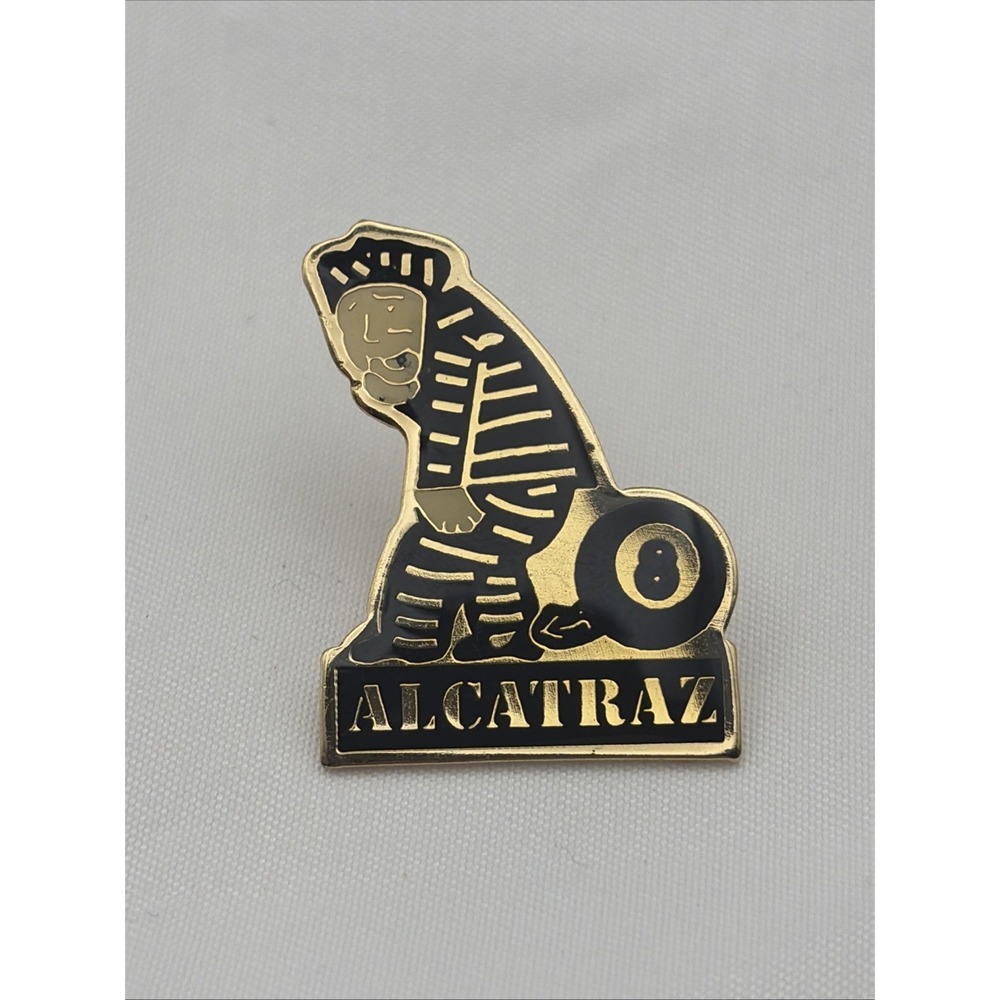 Alcatraz Federal Penitentiary California Prisoner 8 Ball & Chain Lapel Hat Pin